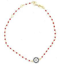 Lucky Eye Red Beaded Bracelet