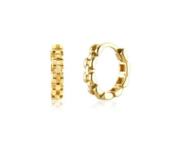 Gold Chain Small Hoops