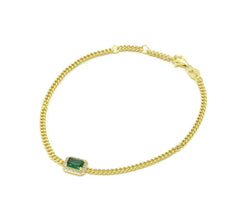 Emerald Stone Gold Bracelet