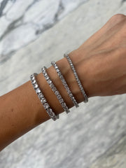 Silver Tennis Bracelet (5mm-2mm)