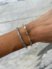 Mixed Round and Baguette Tennis Bracelet