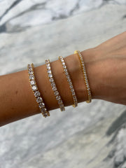 Gold Tennis Bracelet (5mm-2mm)