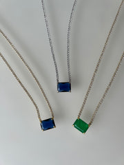 Formal Rectangle Tennis Necklace