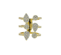 Pear and Round Bold Ring