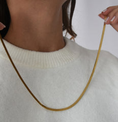Metallic Gold Snake Necklace