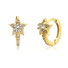 Big Star Pave Hoops