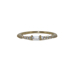 Baguette Birthstone Clear Ring