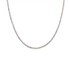 Silver Lilac Mini Tennis Necklace