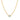 Single Pear Bezel Gold Paperclip Necklace