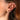 Triple Row Baguette Gold Half Hoops