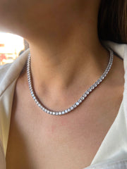 4mm Silver Tennis Necklace