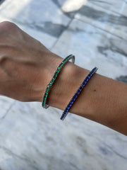 Stone Emerald/Sapphire Cuff