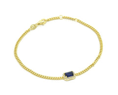 Sapphire Stone Gold Bracelet