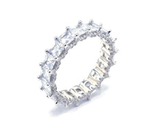 Princess Cut Silver Ring